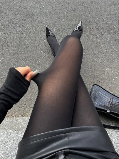 DAZY Leggings de unicolor, ajuste ceñido, elásticos, ajustado, casual, sexy, para vacaciones, primavera y otoño, para mujeres