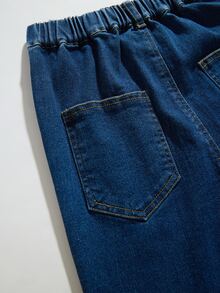SHEIN Tween Boys Ripped Distressed Elastic Waist Stretch Denim Skinny Jeans 3 Pack For Daily Casual - Multicolor - View 7
