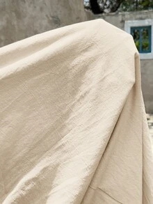 SHEIN Clasi 女款新款優雅襯衫領前綁帶長洋裝，綠色，適合通勤、日常穿著及各種場合 - 卡其色 - 查看 7