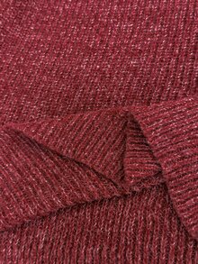 SHEIN Sweater Hamil Lengan Panjang Warna Polos Kasual Serbaguna untuk Pemakaian Sehari-hari di Musim Dingin - Merah - View 7