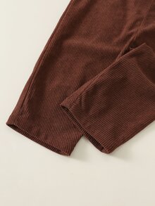 SHEIN 男嬰熊刺繡吊帶褲 + 秋季運動衫 2件套 - 彩色 - 查看 6