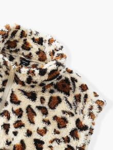 ROMWE MEN Street Life Men's Comfortable Leopard Print Zipper Vest Jacket - Multicolor - View 8