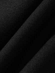 Dazy Plus Plus Size Spring/Autumn New High Waist Back Drawstring Bow Fishtail Elegant Skirt - Black - View 3