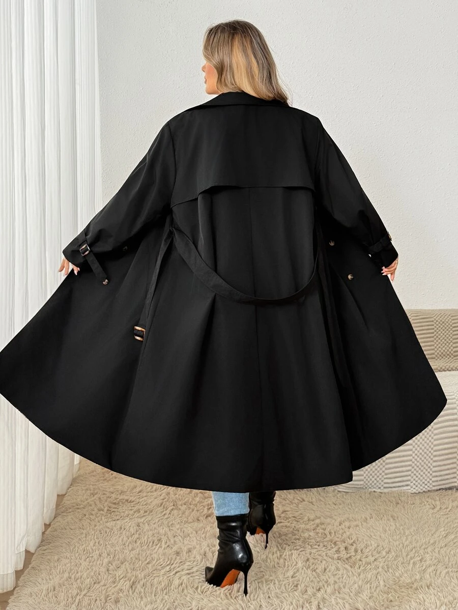 SHEIN CURVE+ 大尺碼大衣，2026年秋冬 22W - 彩色 - 查看 1