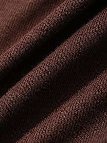 Dazy Plus 拼色細肩帶背心與長袖休閒優雅層次穿搭兩件組 春/秋新款 T-shirt - 棕色 - 查看 7