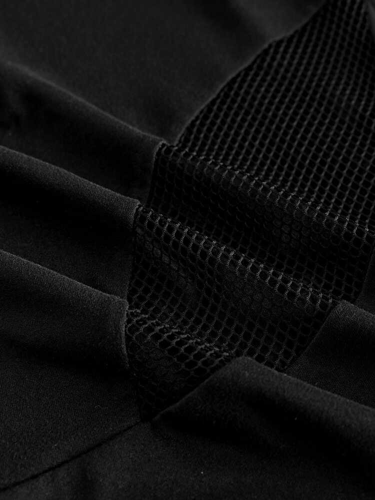 FeverCity Men's Solid Color Casual Versatile Daily Long Sleeve T-Shirt - Black - View 5