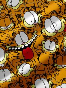 GARFIELD | SHEIN Women's All-Over Print Casual Versatile Daily Wear T-Shirt - White - View 7