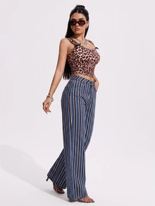 Jeanoix Petite Women's Colorblock Striped Denim Jeans - Multicolor - View 6