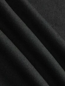 ROMWE Grunge Punk Plus Size Women's Pleated Casual Versatile Daily Wear Flare Leg Pants - Black - View 4