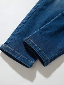 SHEIN Tween Boys Ripped Distressed Elastic Waist Stretch Denim Skinny Jeans 3 Pack For Daily Casual - Multicolor - View 4