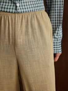 Manfinity CityGents Men's Casual Versatile Solid Color Pants - Khaki - View 4