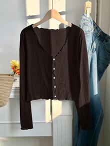 Comfortcana Camisetas de Tallas grandes - Marrón - Ver 3