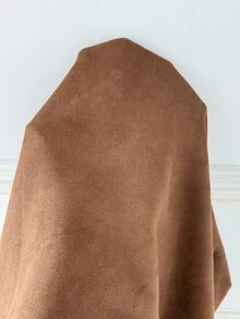 Pariaura Jaket Wanita Kasual untuk Perjalanan Sehari-hari, Longgar, Nyaman, Kerah Tegak, Bahan Suede Fleece, Lengan Panjang, Bahu Jatuh, Model Serbaguna - Coffee Brown - View 7