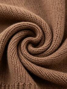 Balvessa Women's Autumn/Winter Casual 3D Floral Decor Cardigan - Brown - View 3