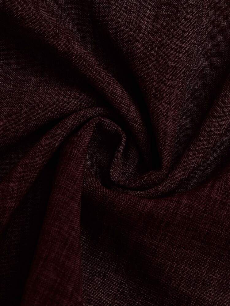 SHEIN Clasi Plus Size Women's A-Line Woven Grey Mid-Length Spring Linen Elegant Casual Skirt - Red Violet - View 4