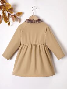 SHEIN Elladie kids 女童冬季休閒百搭保暖內裡夾克 - 彩色 - 查看 2