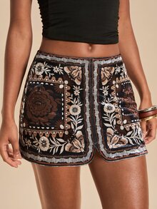 Travachic Women's Floral Print Casual Versatile Daily Skort - Multicolor - View 6