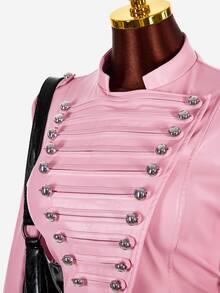 Amplova Jaket Tenun Wanita Napoleon Element Warna Pink - Berwarna merah muda - View 1