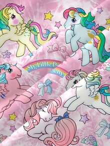 My Little Pony X SHEIN بلوزة رياضية كاجوال يومية بطبعة كرتونية وياقة دائرية للنساء مقاسات كبيرة - أبيض - مشاهدة 5