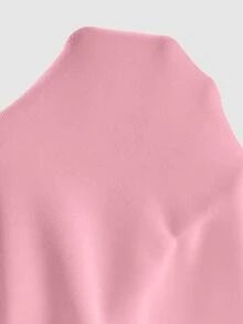 GlowEve 時尚新款休閒風長袖對比格紋前開拉鍊字母印花女款運動衫 - 粉色 - 查看 6