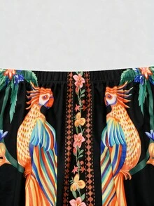 Swim Oasis 2026 Summer New Beach Vacation Sexy Graphic Print 2 Pieces Plus Size One-Piece Swimsuit - Multicolor - View 4