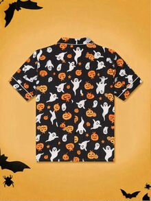 SHEIN Atasan Santai Pria Motif Hantu Lucu - MultiWarna - View 2