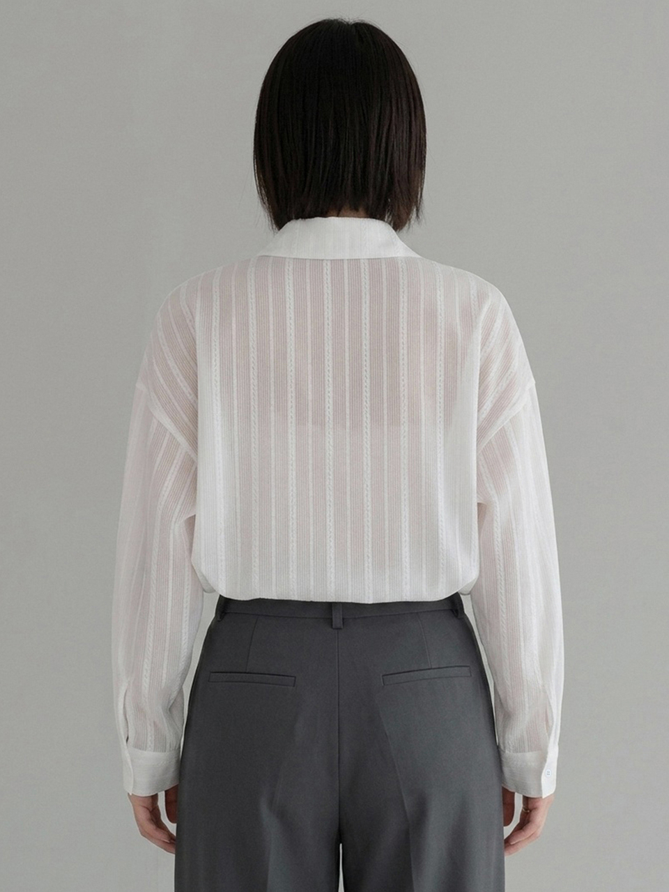 Autumn Casual Versatile Solid Color Long Sleeve Shirt Business Casual Woman