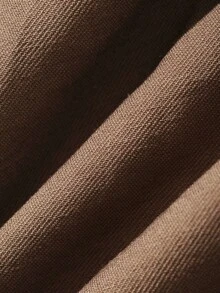 Dazy Plus Elegant High Waist Fashion Casual French Vintage Niche Design Single-Breasted Lapel Dress - Brown - View 5