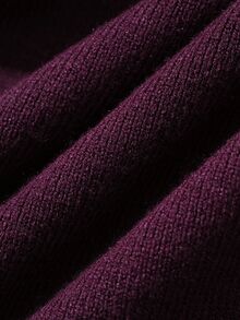 DAZY Women's Autumn/Winter Casual Colorblock Trim Knit Dress - Purple - View 9