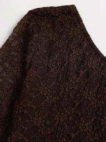 Sweetra Y2K Sexy Lace One-Shoulder Elegant Versatile Street Style Preppy Top - Coffee Brown - View 7