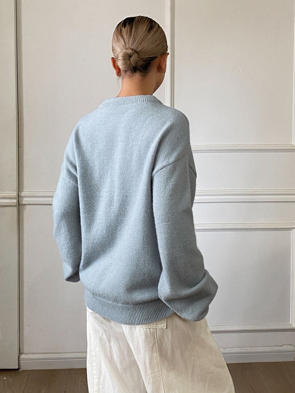 Women's Solid Color Loose Round Neck Long Sleeve Casual Streetwear Vacation Autumn/Winter Pullover Knit Sweater