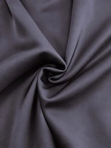 SHEIN Franclia 時尚休閒通勤百搭丹寧效果印花紋理柔軟面料高腰開衩女款短褲/裙/寬腿褲/熱褲 - 紫色 - 查看 4