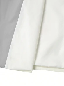 Manfinity Bizformal 男士對比色尖領西裝外套與長褲套裝 春夏婚禮風西裝套裝 - 淺灰色 - 查看 4