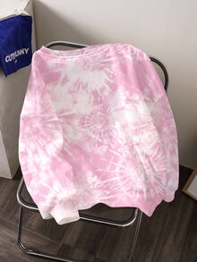 My Little Pony X SHEIN بلوزة رياضية كاجوال يومية بطبعة كرتونية وياقة دائرية للنساء مقاسات كبيرة - أبيض - مشاهدة 2