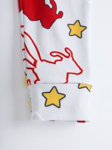 LOONEY TUNES X SHEIN Young Boy Cartoon Print Fitted Loungewear Set - Grey - View 6