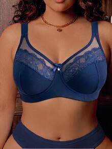 DesireSculpt Plus Size Underwire Bra, 1pc - Royal Blue - View 6