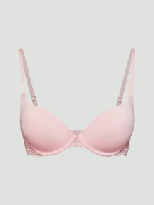 SHAPORA 1 buah Bra Atasan Minimalis Patchwork Renda Merah Muda untuk Wanita - Berwarna merah muda - View 1