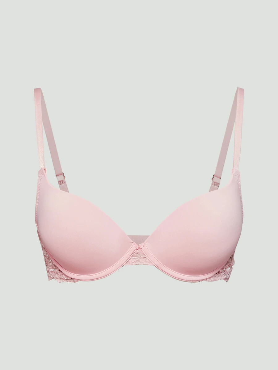 SHAPORA 1 buah Bra Atasan Minimalis Patchwork Renda Merah Muda untuk Wanita - Berwarna merah muda - View 1