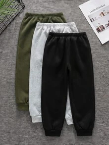 SHEIN 兒童小男孩休閒簡約樹紋圓領短袖T恤與短褲2件套，適合春、夏、秋季 - 彩色 - 查看 2
