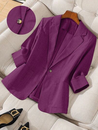 GlowEve CURVE Blazer casual para ir al trabajo de talla grande