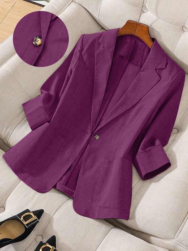 GlowEve CURVE Blazer casual para ir al trabajo de talla grande
