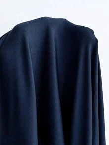 SHEIN Unity Women's Black Autumn/Winter Stand Collar Logo Jumpsuit, Elastic Slim Fit Flattering Front Zipper, European And American Elegant Sexy Streetwear - Navy Blue - View 7