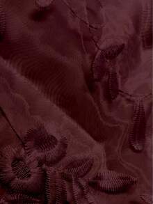 SHEIN LUNE 大尺碼花卉刺繡休閒度假襯衫 - 中紫紅色 - 查看 6