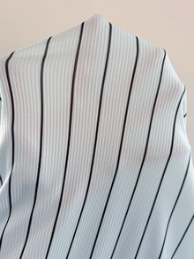 Snug Reverie Women's Lapel Striped Print Tie Bow Decor Long Sleeve Long Pants Pajama Set - Multicolor - View 7