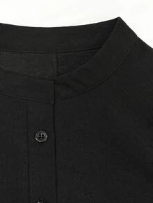Glimmora Women's Solid Color Casual Daily Wear Jumpsuit - Black - View 3
