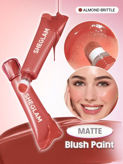 SHEGLAM Squeeze & Dot Tinta De Blush Matte 406 Almond Brittle Marca De Beleza CosméTicos Maquiagem Para Mulheres E Meninas