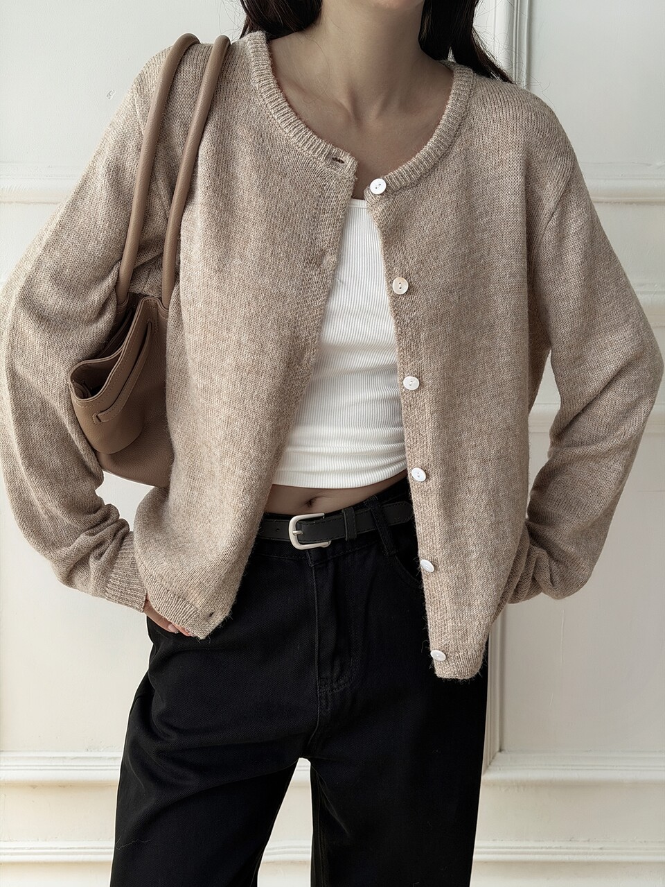 Women's Comfortable Single-Breasted Long Sleeve Knit Cardigan Fall