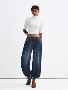ATUI Studio Jeans Kasual Washed Low Waist Tapered Leg - Dark Wash - View 2
