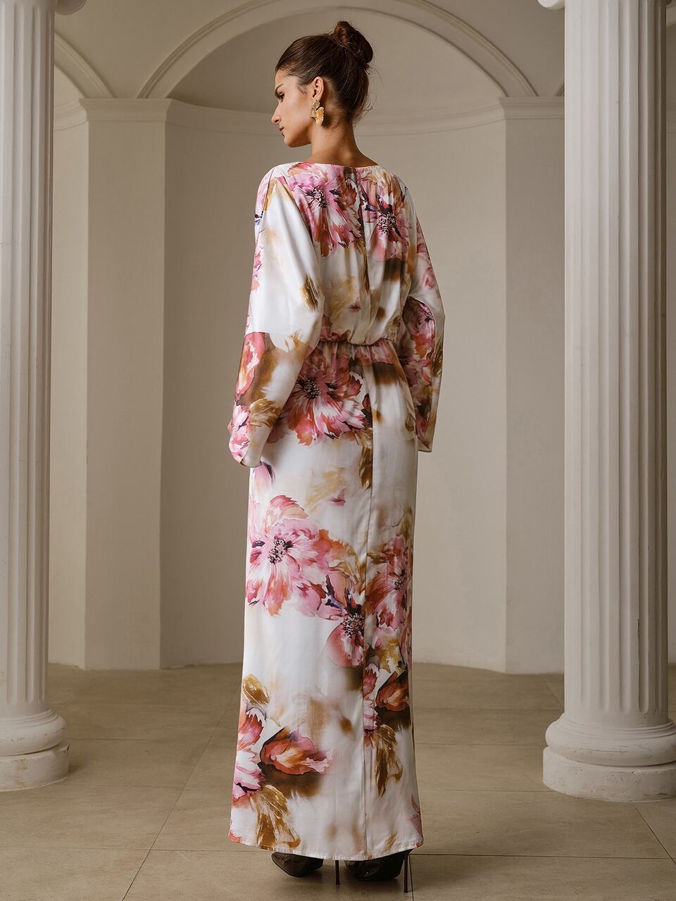 ZEYLAH Elegant Party Floral Print Dress