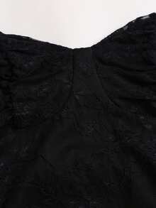 Sweetra Y2K Sexy Lace Elegant Party Commute Long Dress - Black - View 6